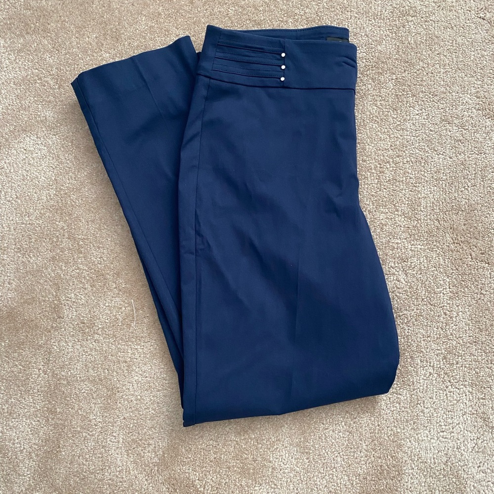 NWT JM Collection Navy Dress Pants with Pleat Detail